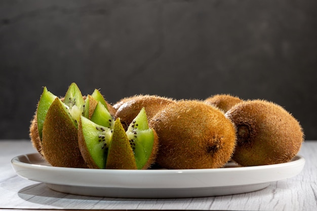 Fresh Kiwi fruit on the table