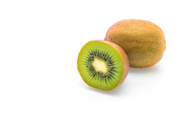 fresh kiwi on white