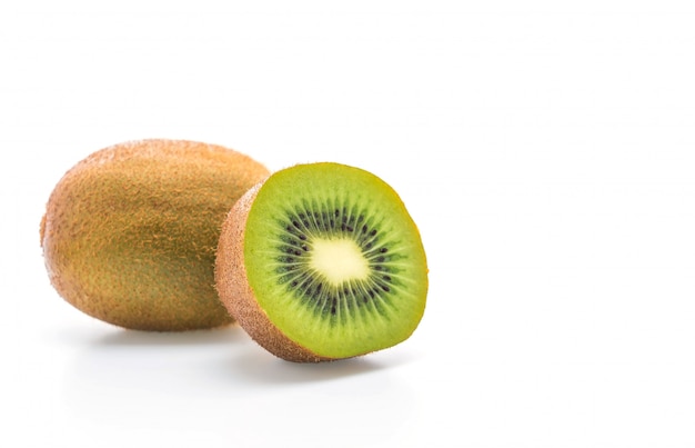 fresh kiwi on white