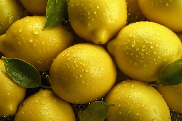 Fresh Lemon Fruits Ai generative