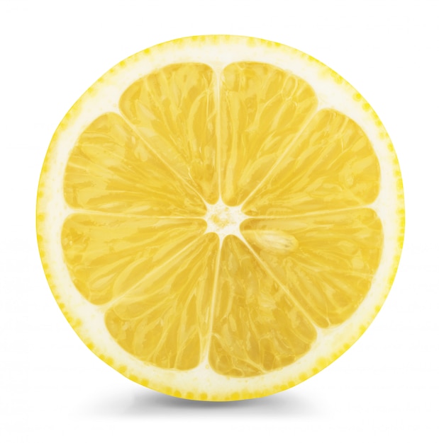 Fresh lemon isolated on white