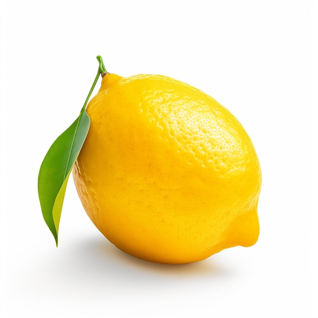 fresh lemon on white background