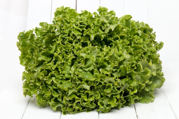 Fresh lettuce isolated on white