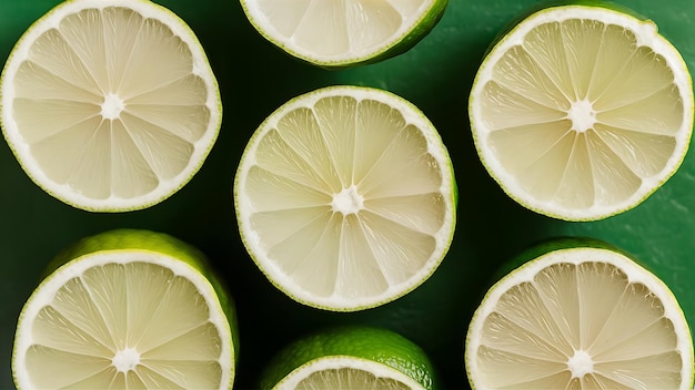 Fresh lime drinks macro shot