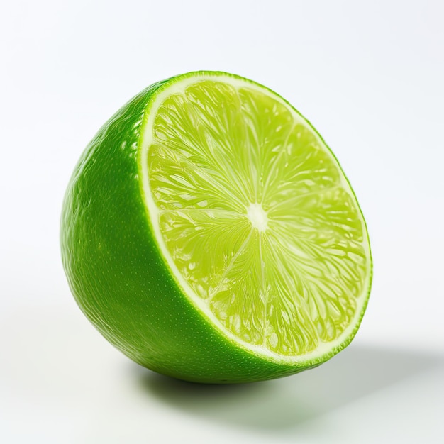 Fresh lime isolated on white background