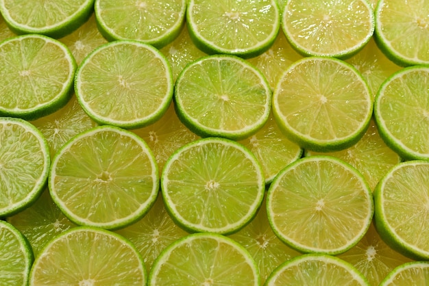 Fresh lime slices as a background