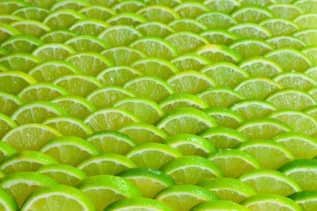 Fresh lime slices as a background