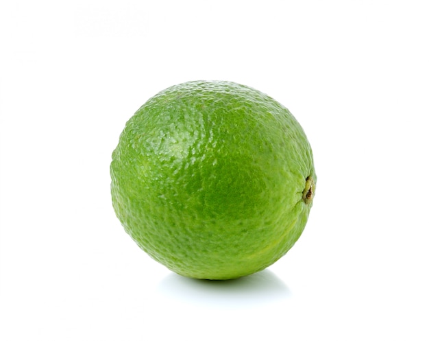 Fresh lime on white background