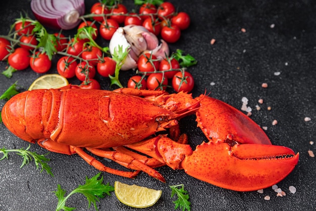 fresh lobster seafood product meal food snack on the table copy space food background rustic top