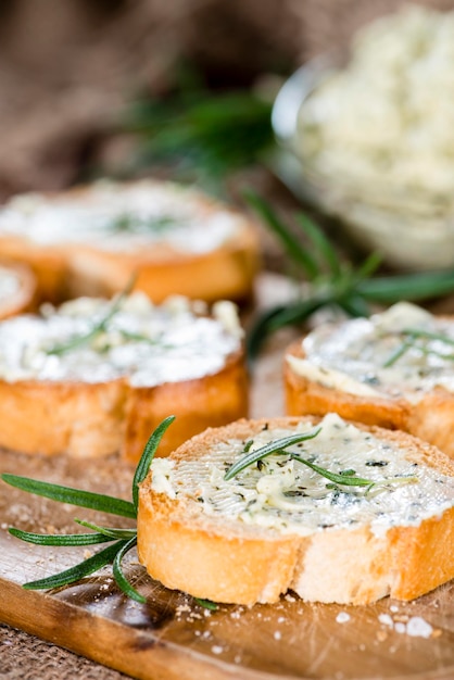 Fresh made Herb Butter Baguettes