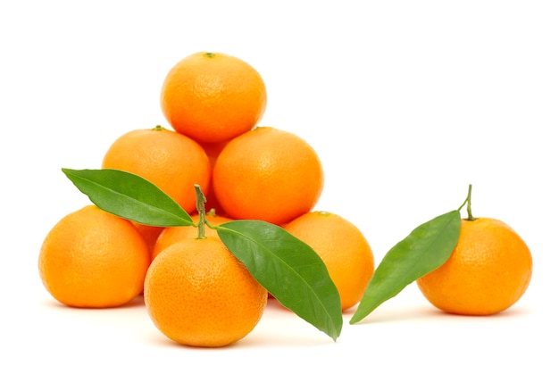 Fresh mandarin isolated on white