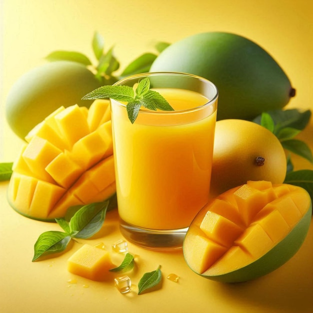 Photo fresh mango juice