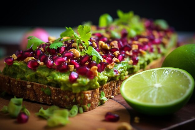 Photo fresh mexican avocado toast