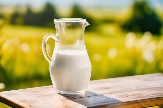 Fresh milk Nature's gift from cows on expansive grasslands a cold and nutritious elixir for a balanced diet