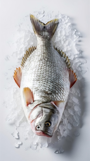 Fresh milkfish isolated on white background