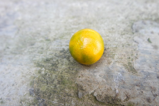 fresh mini orange fruit at the backyard garden in summer time day