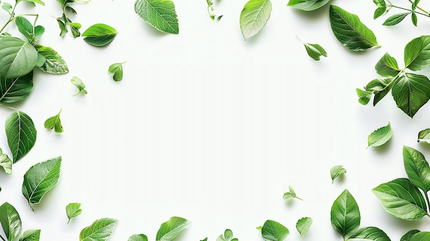 fresh mint leaves on a white background