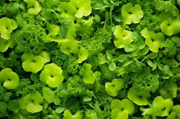 Fresh Mixed Green Salad Background