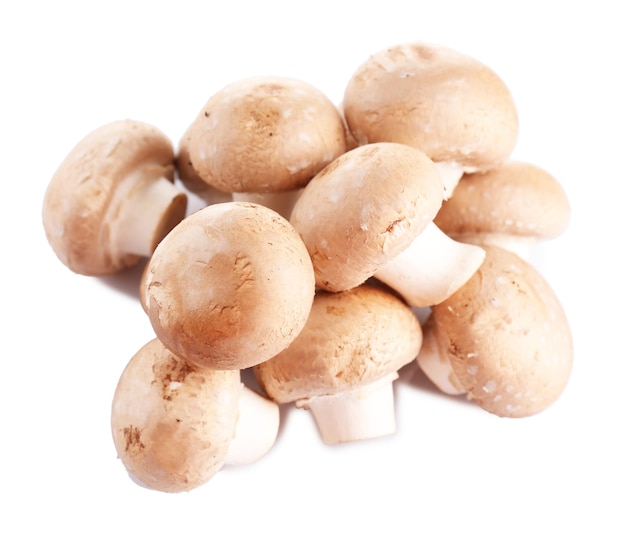 Fresh mushrooms isolated on white