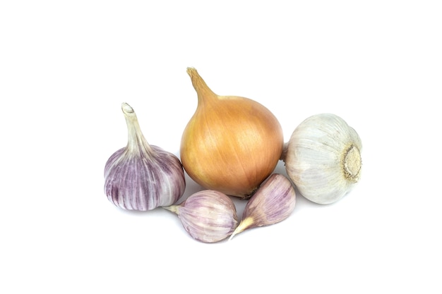 Fresh onion isolated on white