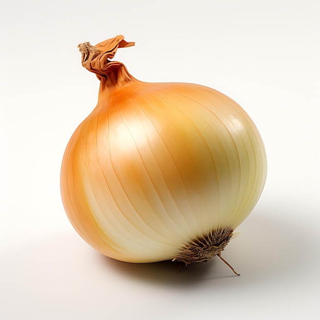 fresh onion on white background