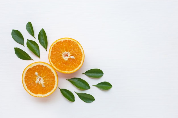 Fresh orange citrus fruit isolated