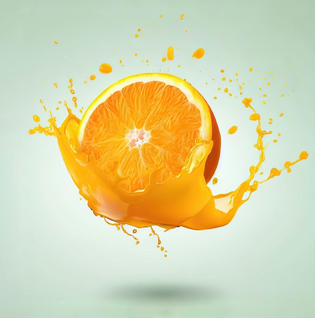 Fresh Orange Fruit and Juice Splash