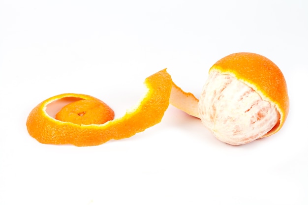 Fresh orange fruit on white background isolate