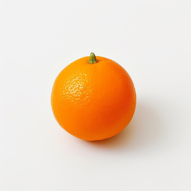 fresh orange fruit on white background