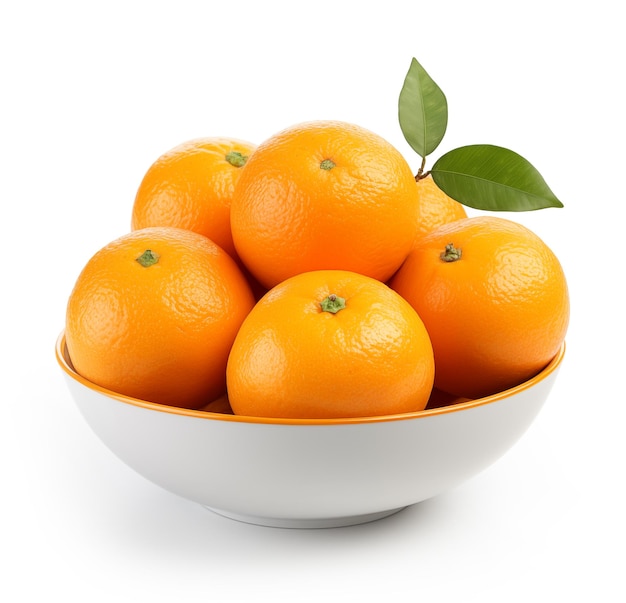 fresh orange fruits isolated on a white background