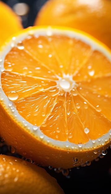 A Fresh Orange Fruits Photography with Cinematic Watersplash