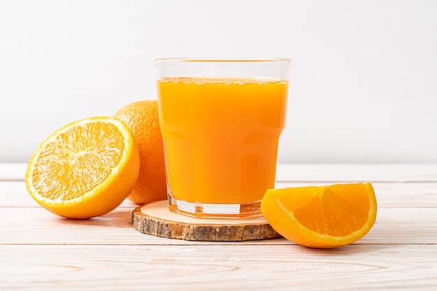 fresh orange juice glass