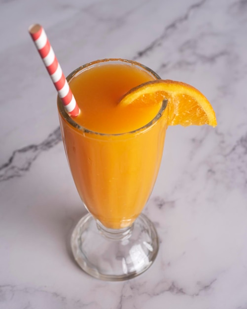 Fresh orange juice with ginger