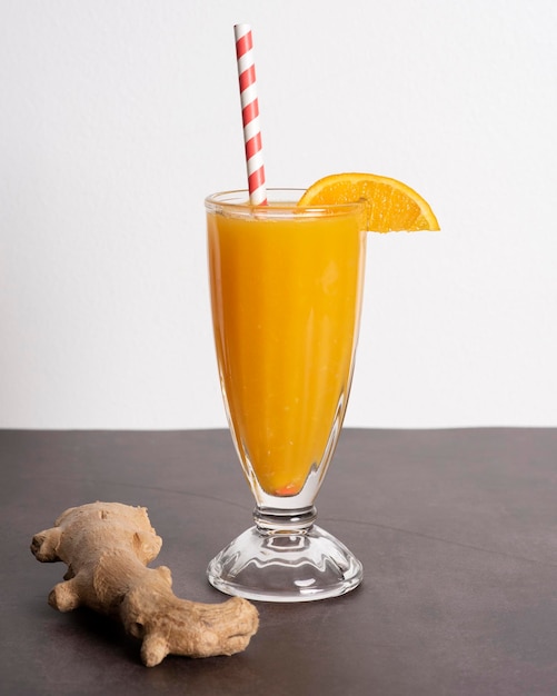 Fresh orange juice with ginger