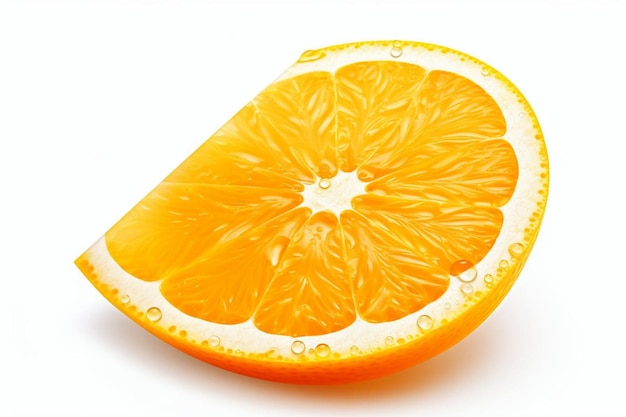 Fresh Orange Slice with Clean White Background