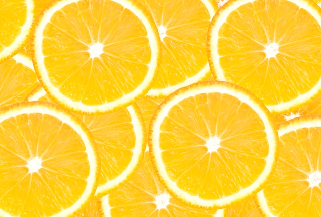 Fresh orange slices background close up