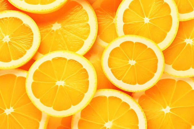 Fresh orange slices pattern background Close up