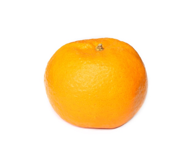 Fresh orange over white background