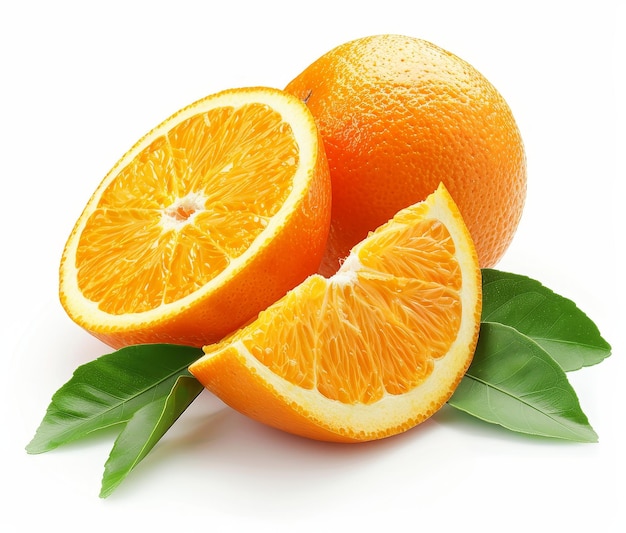 Fresh Oranges High Quality Image of Orbounding Orange on White Background