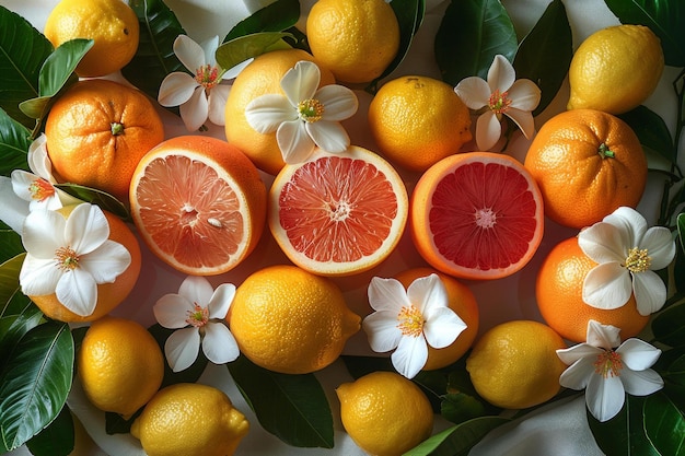 Fresh Oranges with Leafy Greens