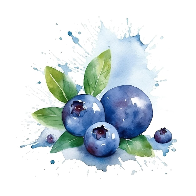 Fresh Organic Blueberry Berry Square Background