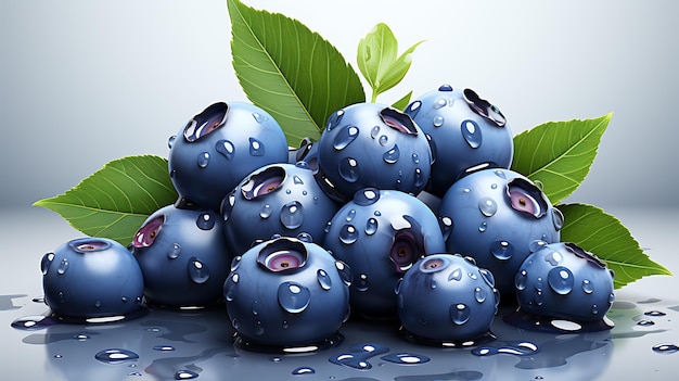 Fresh organic blueberry fruits