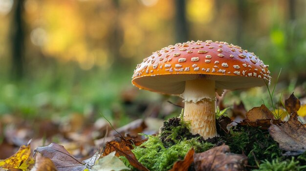 Fresh Organic Mushrooms on Wooden Table