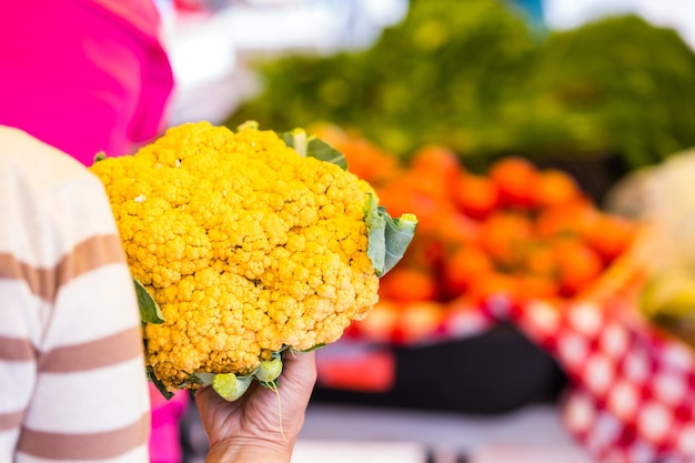 Fresh organic produce at the local farmers market.