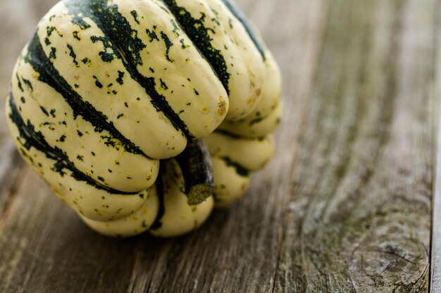 Fresh organic pumpkins from the local farmers market.