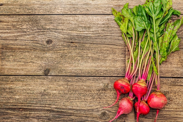 Fresh organic ripe beetroots