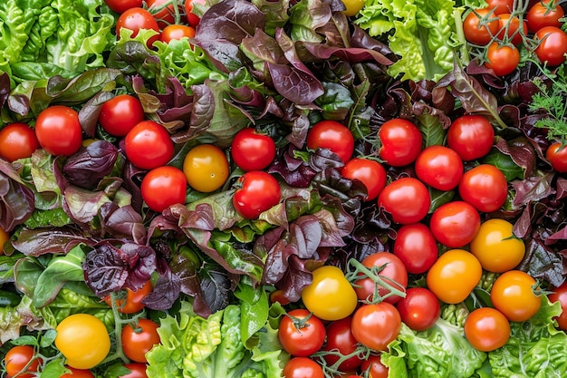 Fresh organic salad with healthy vegetarian ingredients generated