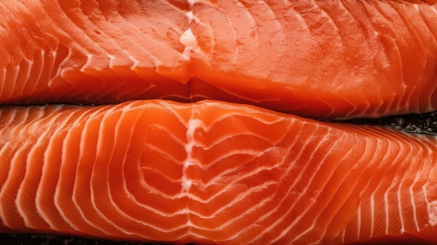 Fresh organic salmon fish horizontal background