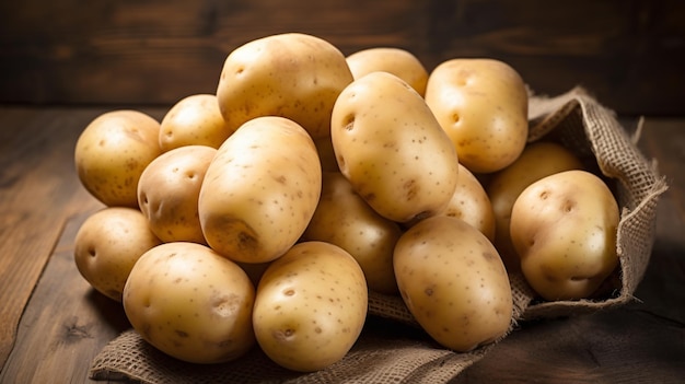 Fresh organic whole potato