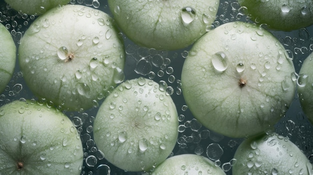 Fresh organic winter melon vegetable horizontal background